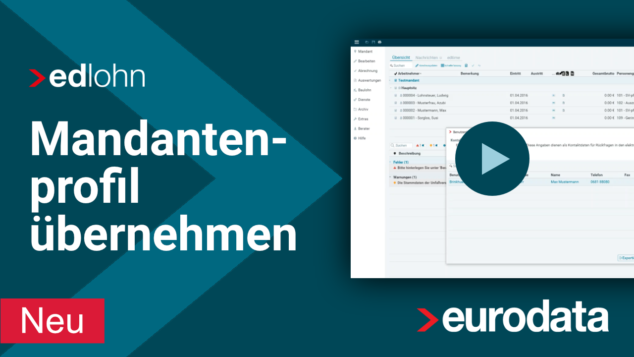 video thumb mandantenprofil uebernehmen mit neu hinweis