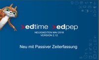 Neue Version edtime/edpep bietet auch passive Zeiterfassung